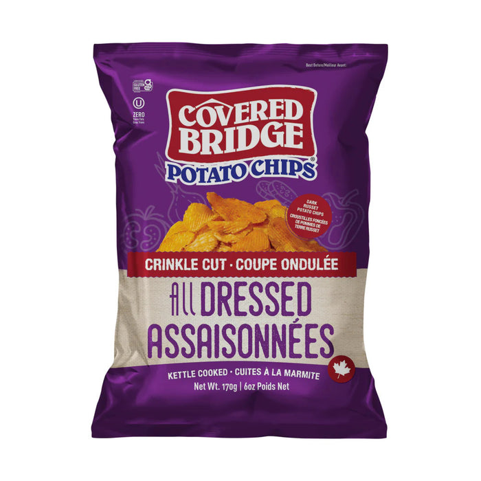 Covered Bridge Potato Chips All Dressed, Crinkle Cut - 60 g