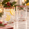 Holiday Candy Cane Glasses, 14-oz, 2 Pack