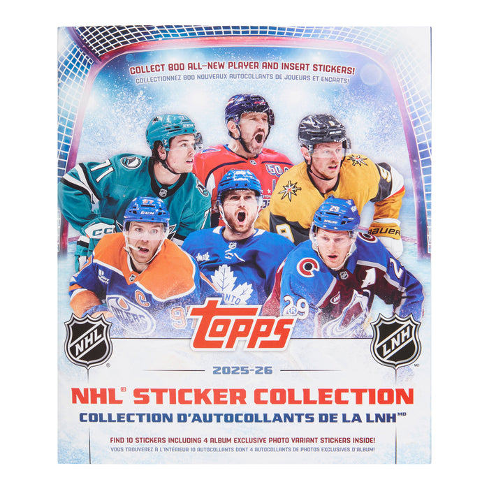 Album d’autocollants de collection de la LNH 2025-2026 de Topps