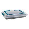 Moule à gâteau rectangulaire avec couvercle HomeStyles, 15 po x 10 po x 3 po