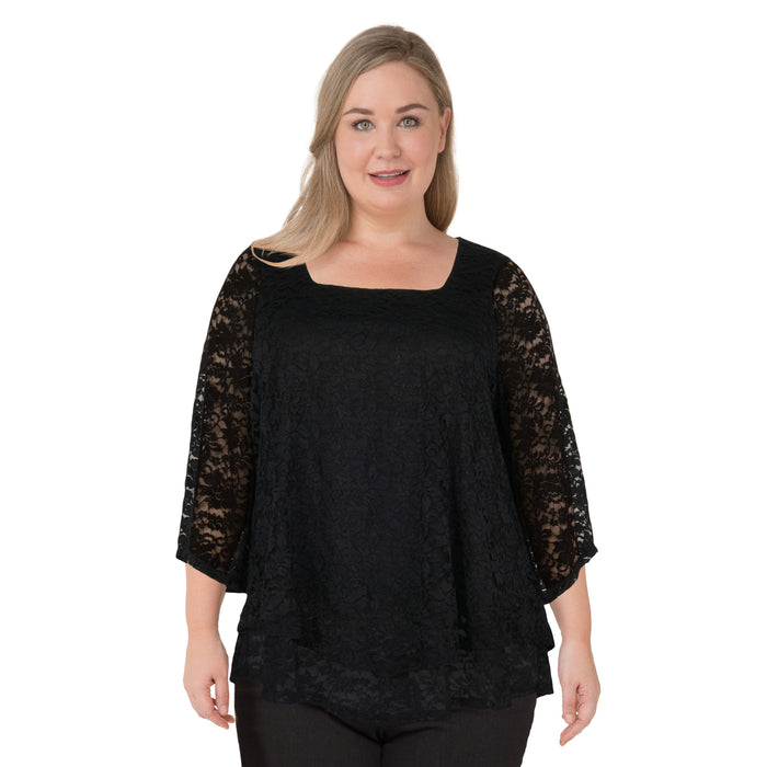 Haut en dentelle avec ourlet en pointe taille Plus lily morgan pour femmes