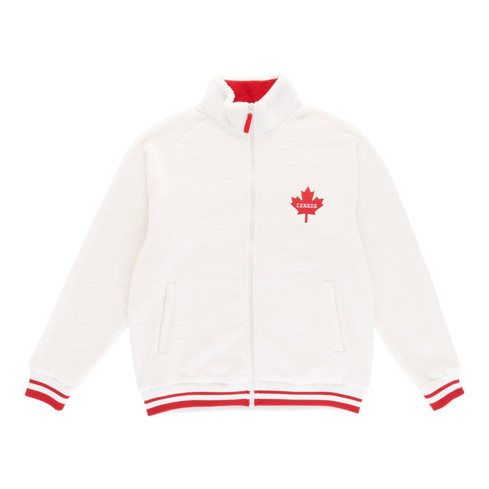 Men's Canada Fleece Jacket with Zipper Closure