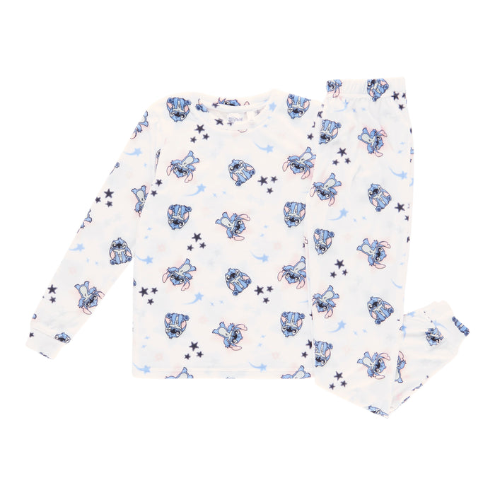 Toddler Girls' Licensed Stitch Printed Family Long Sleeve Pajama Set, 2-Piece