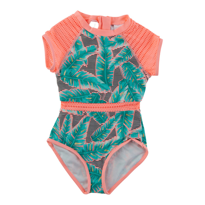 Girls' Printed One Piece Bathing Suit