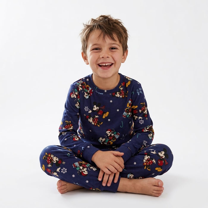Pyjama pour la famille Mickey Mouse sous licence pour garçons, 2 pièces