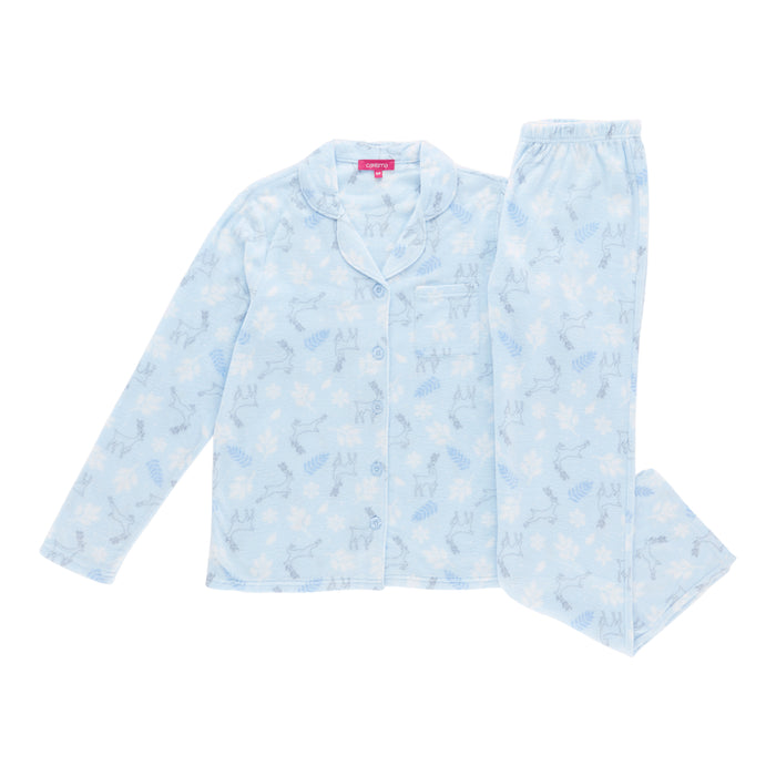 Pyjama cintré en tissu micropolaire Carisma pour femmes, 2 pièces