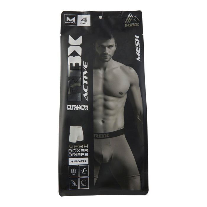 RBX Men's Boxer Briefs, 4-Pack