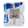 Flannel Plaid Sherpa Throw, Assorted, 50-in x 60-in.