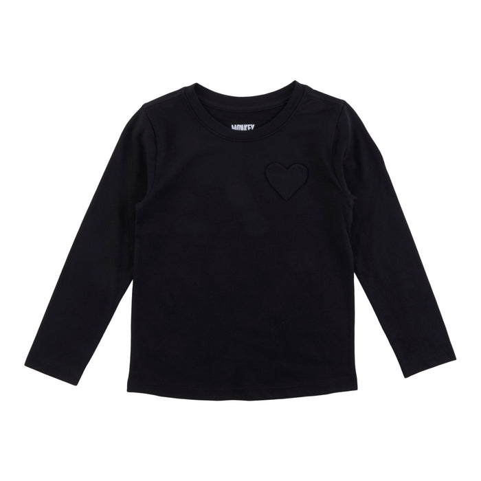 T-shirt uni à manches longues mySTYLE Kids pour toutes-petites
