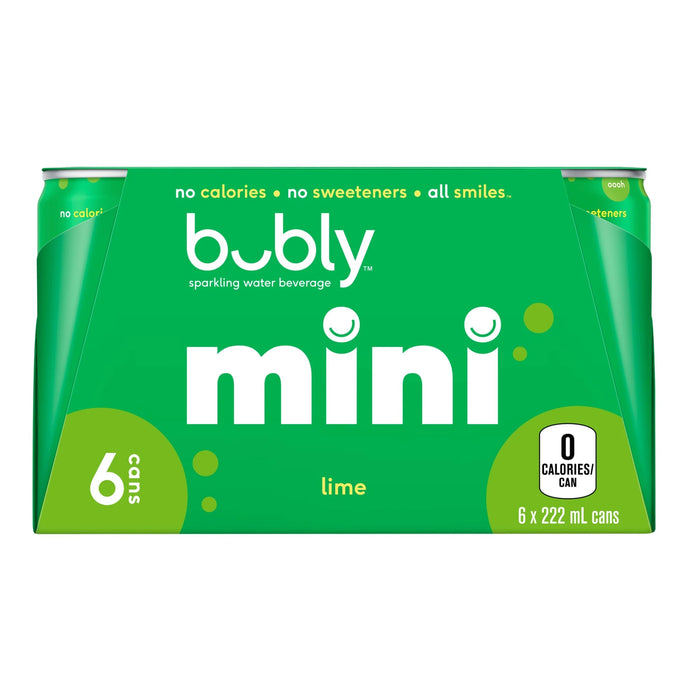 Bubly Boisson à Base d'Eau Pétillante Lime, emb. de 6, 222 ml