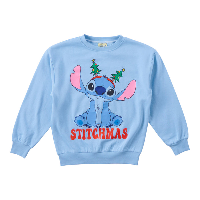 Girls' Licensed Stitch Novelty Crew Neck Sweater