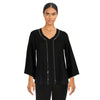 Classic Editions Women's 3/4 Sleeve Top with Studs