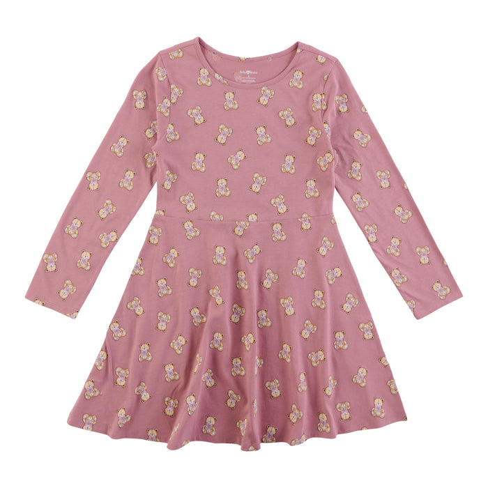 Robe imprimée à manches longues pour filles