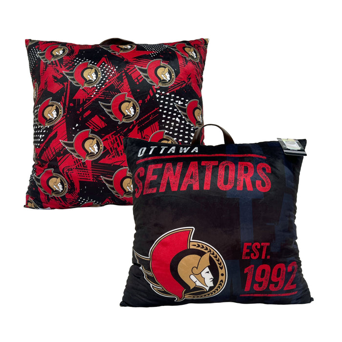Coussin de plancher à motif des Sénateurs d’Ottawa de la LNH, 24 po x 24 po x 5 po