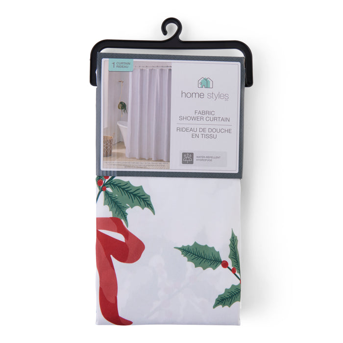 HomeStyles Nordic Holiday Shower Curtain, 70-in x 72-in.