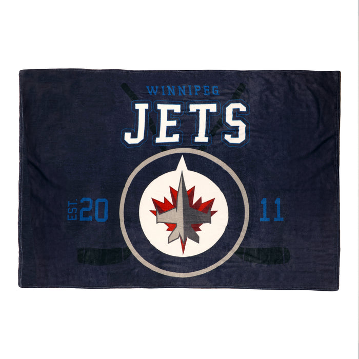 NHL Jumbo Winnipeg Jets Blanket, 62-in x 90-in.