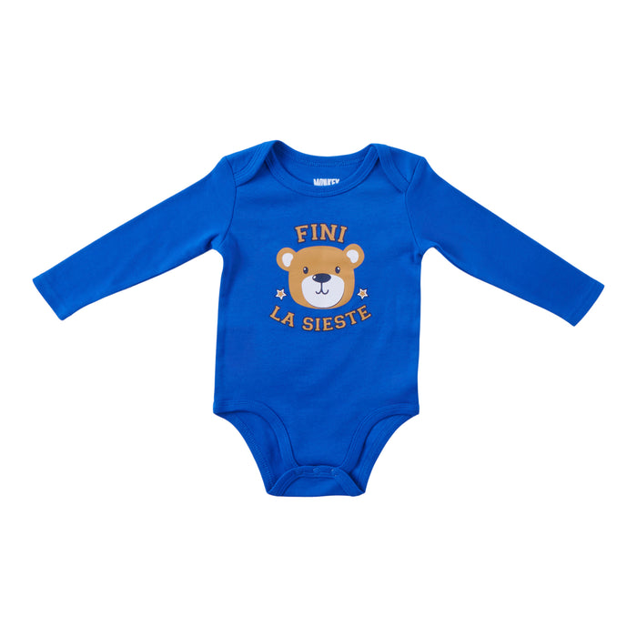 MONKEY BARS Infant Unisex North Country Printed Onesie, French, 3-24 Month