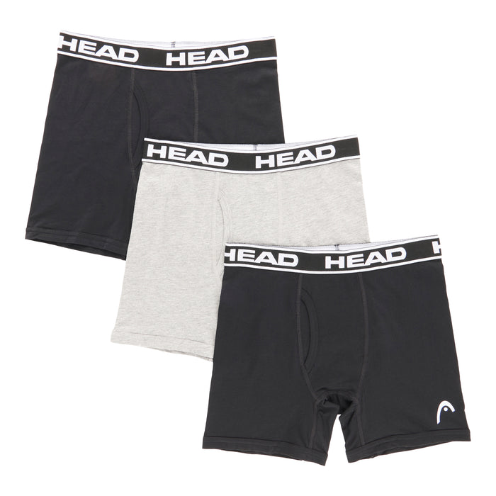 Head Men's Cotton Boxer Briefs, 3-Pack