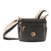 Striped Strap Multi-Compartment Handbag