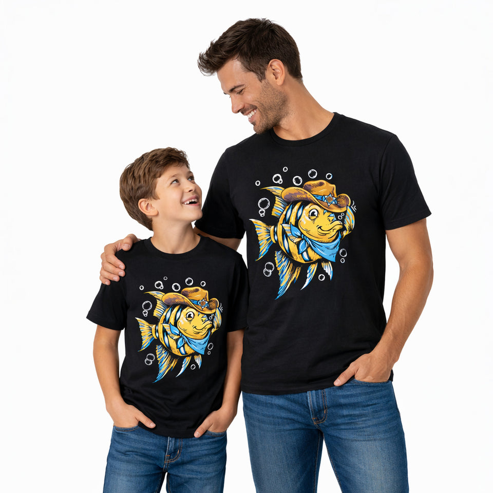 Kids' Unisex Angel Fish Cowboy T-Shirt – Giant Tiger