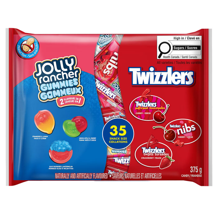 Friandises toutes les variétés Twizzlers et Jolly Rancher Gommeux – 375 g