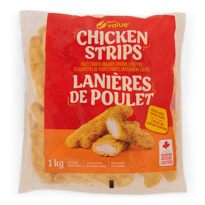 Giant Value Chicken Strips, 1 kg