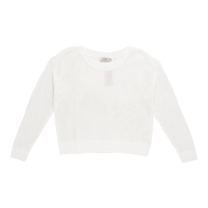 Women's Popover Pointelle Sweater, Assorted