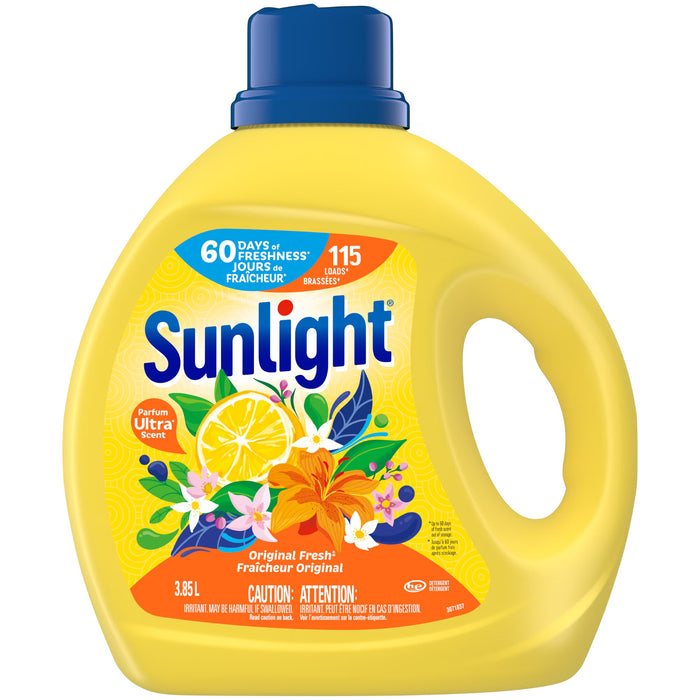 Sunlight Original Fresh Liquid Laundry Detergent, 3.85 L