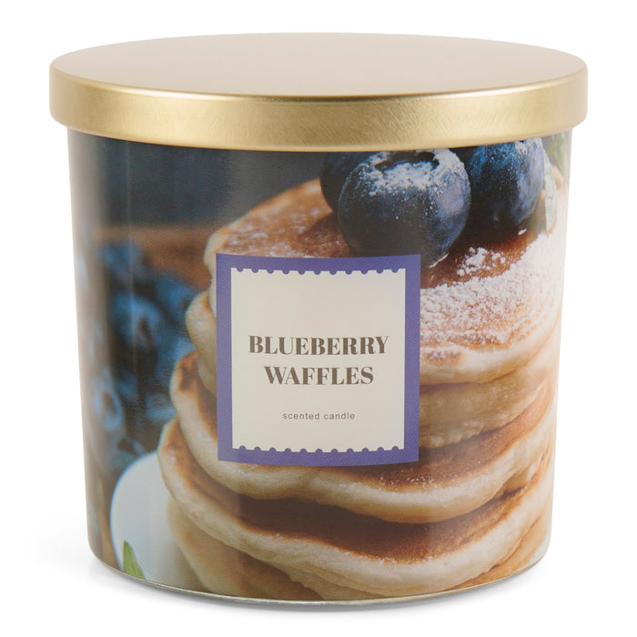 Chandelle en pot, gaufre aux bleuets, 14 po