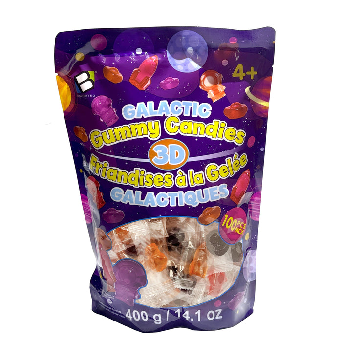 3D Galactic Gummy Candy, 400 g, 100-Pack