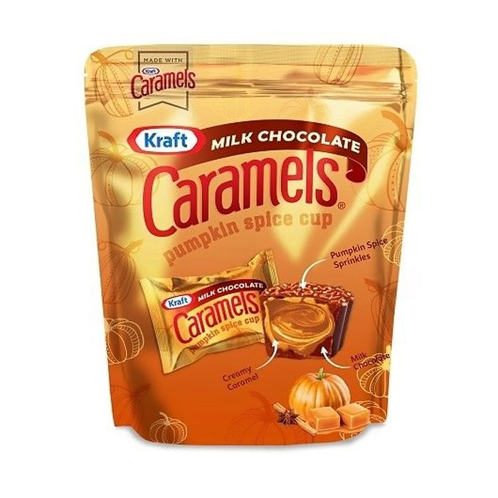 Kraft Milk Chocolate Caramels Pumpkin Spice Cups, 120 g
