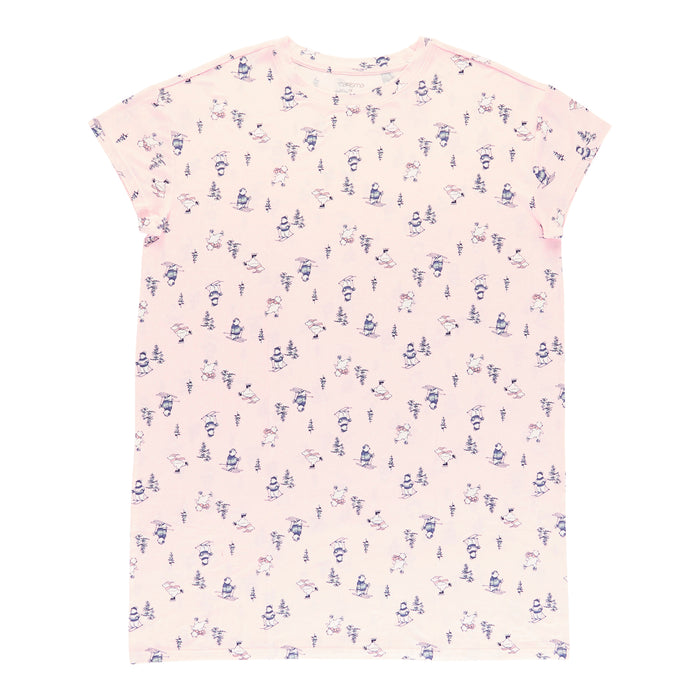 Carisma Women's Plus Short Sleeve Crew Neck Sleepshirt