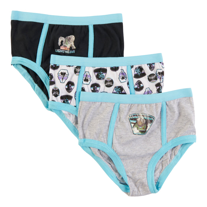 Boys' Licensed Buzz Lightyear Cotton Briefs, 3-Pack, Assorted
