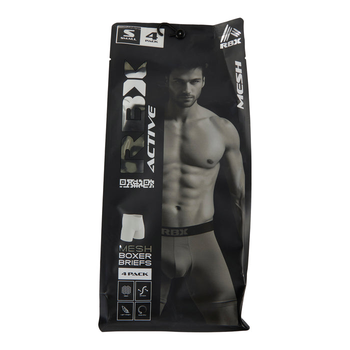RBX Men's Boxer Briefs, 4-Pack