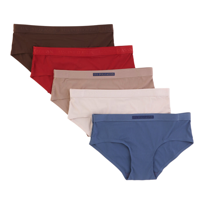 U.S. Polo Women's Hipster Underwear, 5-Pack