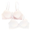 Soutien-gorge côtelé en dentelle pour femmes, ens. de 2
