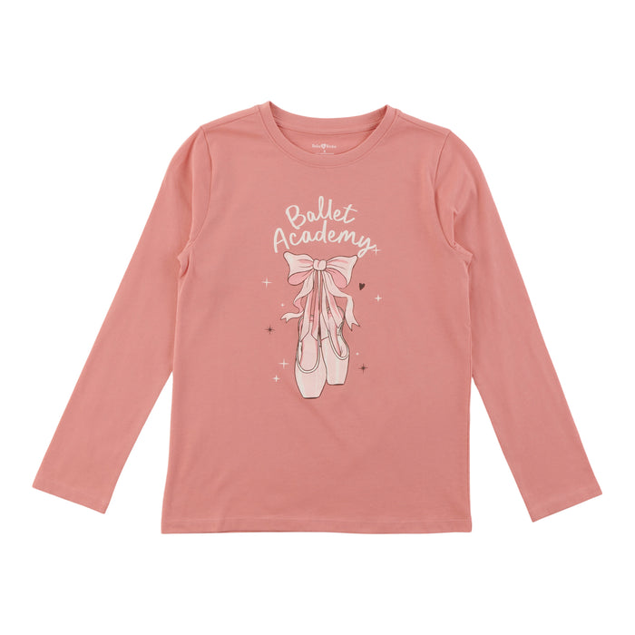 T-shirt imprimé à écusson à manches longues Inspiration automnale BELLA & BIRDIE pour filles