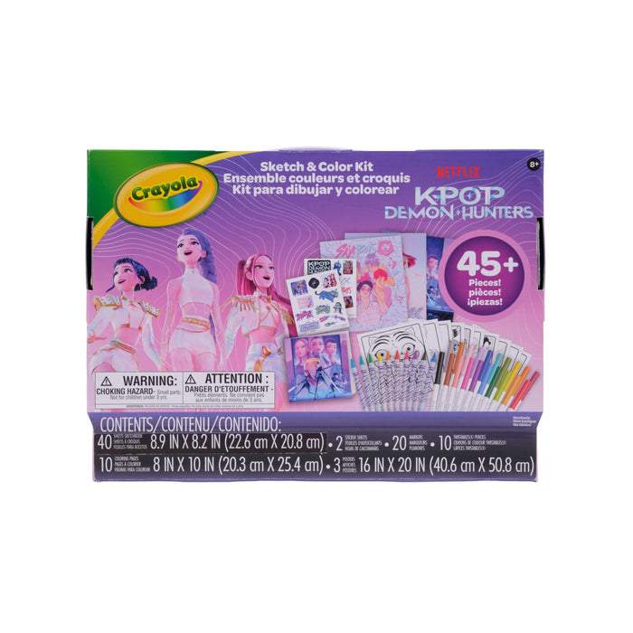 Trousse de coloriage Les Guerrières de la K-POP Crayola, 50 pièces