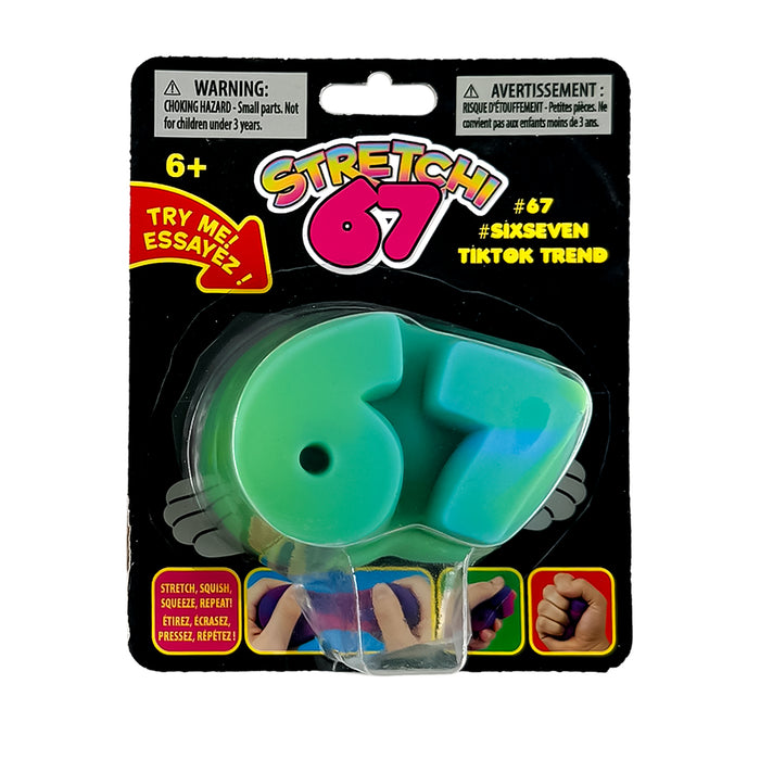Stretchy 67 Fidget Toy, Assorted, 3-in x 2-in x 4-in.