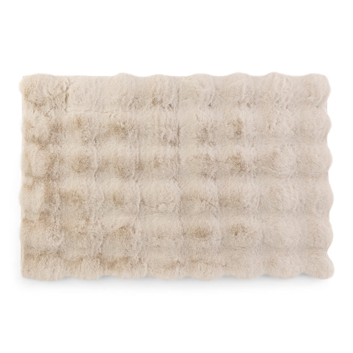 Tapis en similifourrure pelucheuse – 20 x 31 po