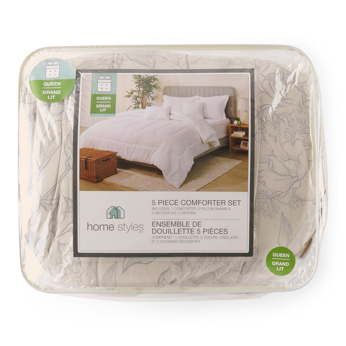 Ensemble de douillette HomeStyles, grand lit, 5 pièces