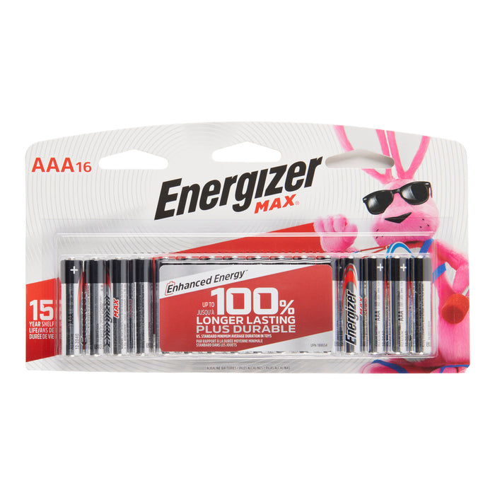 Piles AAA Energizer Max, paquet de 16