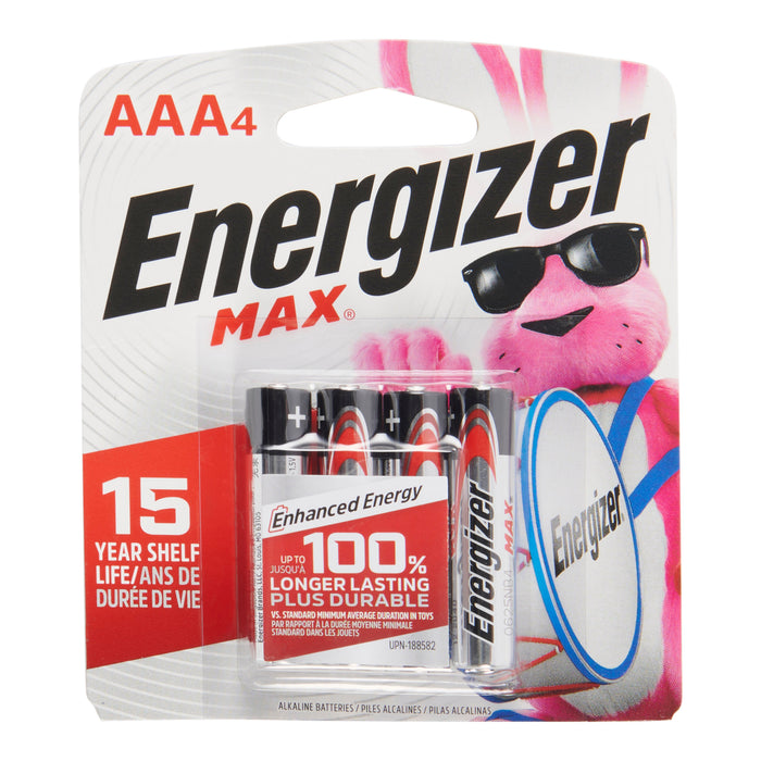 Energizer Max AAA Batteries, 4 Pack