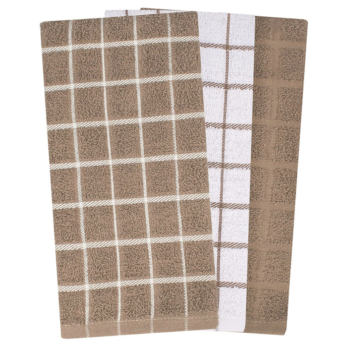 Checkered Kitchen Towels, Assorted, 16-in x 24-in, 3 Pack