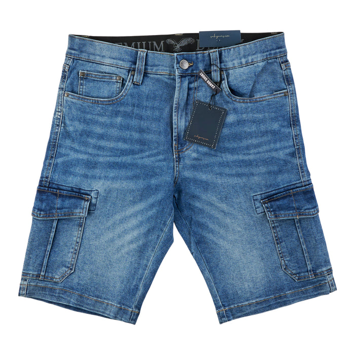 Short cargo droit en denim Modern Ridge pour hommes