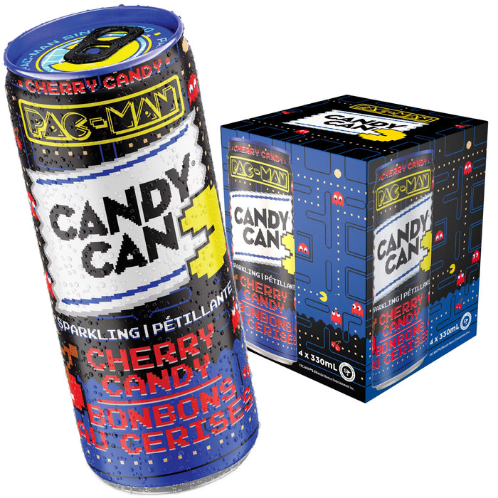 Boisson pétillante Bonbons aux cerises Candy Can Pac-Man, emb. de 4, 330 ml