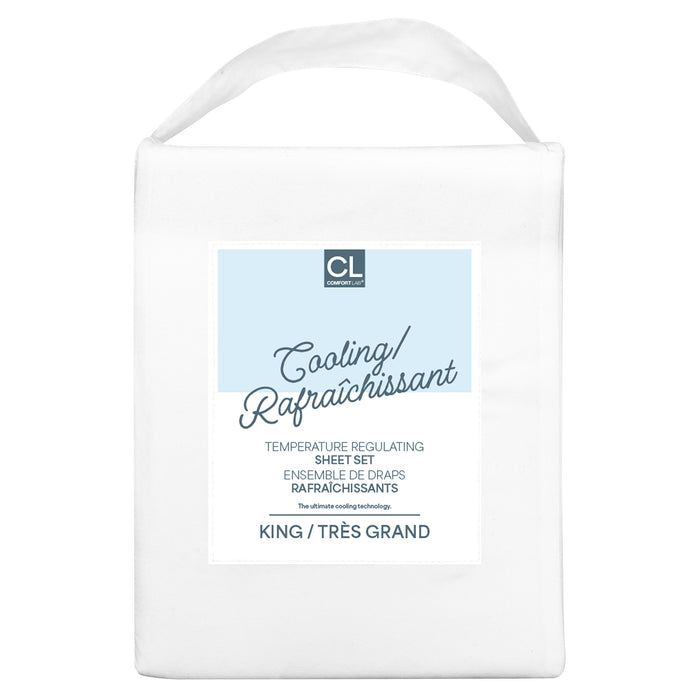 Ensemble de draps rafraîchissants pour très grand lit, 4 pièces