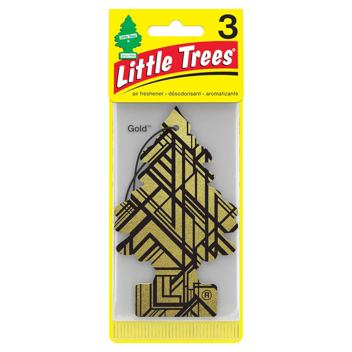 Assainisseurs d’air Gold Little Trees, paquet de 3