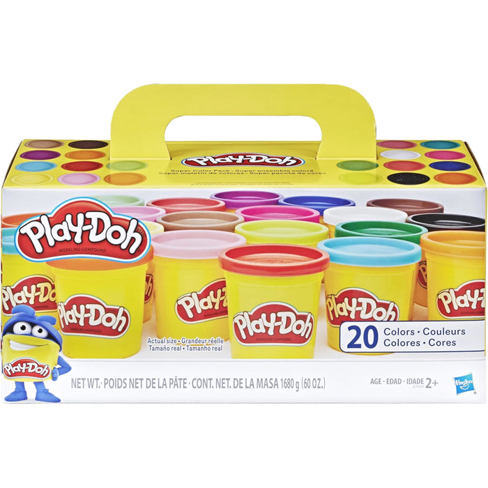 Ensemble de pâtes à modeler Super Colour Kit de Play-Doh, emb. de 20