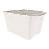 Storage Tote, Grey, 22-in x 15-in x 13-in, 49-L.